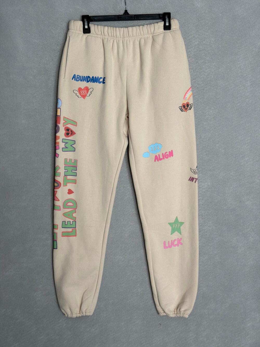 Mayfair Angels All Around You Sweat Pants Jogger Cream Women's XS NEW